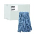  | Boardwalk BWK2016B #16 Cut-End Standard Head Cotton/Synthetic Fiber Mop Head - Blue (12/Carton) image number 0