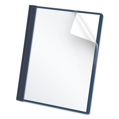 Just Launched | Oxford 55838EE 3 Fasteners 1/2 in. Capacity Clear Front Report Cover - Letter, Dark Blue (25/Box) image number 0