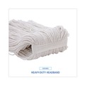 Just Launched | Boardwalk BWK224RCT 24 oz. Premium Cut-End Rayon Wet Mop Heads - White (12/Carton) image number 6