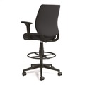Office Chairs | Alera ALEWX4614 27.95 in. to 33.66 in. Seat Height Supports Up to 275 lbs. Fabric Wessex Drafting Stool - Black image number 1