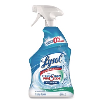 LYSOL Brand 19200-99828 Bathroom Cleaner with Hydrogen Peroxide Cool Spring Breeze 32 oz Trigger Spray Bottle