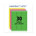 Just Launched | Avery 05979 1 in. x 2.63 in. High-Visibility Permanent Laser ID Labels - Asst. Neon (450/Pack) image number 5