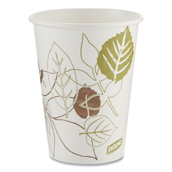 Dixie 2342PATH Pathways 12 oz. Paper Hot Cups (1000/Carton)