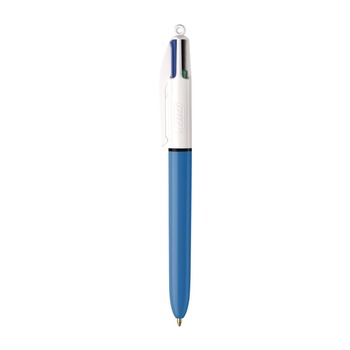 PENS | BIC MM11 AST 4-Color Medium 1 millimeter Retractable Ballpoint Pen - Multicolor Ink/Blue/White Barrel