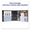 Just Launched | Avery 08302 3 EZD Rings 1 in. Capacity 11 in. x 8.5 in. Durable Non-View Binder with DuraHinge - Black image number 4