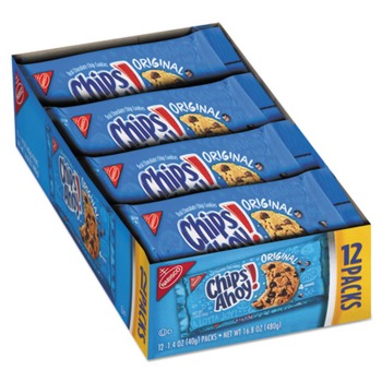 SNACKS | Nabisco 00 44000 05222 00 1.4 oz. Pack Chips Ahoy Cookies Chocolate Chip (12/Box)