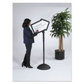 White Boards | Safco 4173BL 25.5 in. x 17.75 in. x 64.25 in. WriteWay Two-Sided Dry Erase Standing Message Sign - White Surface/Black Frame image number 8