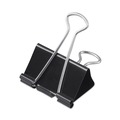 Binding Spines & Combs | Universal UNV10220VP Binder Clips in Zip-Seal Bag - Large, Black/Silver (36/Pack) image number 1