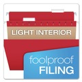 File Folders | Pendaflex 81608 1/5-Cut Tabs Letter Size Colored Hanging Folders - Red (25/Box) image number 6