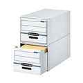 Boxes & Bins | Bankers Box 00722 16.75 in. x 19.5 in. x 11.5 in. STOR/DRAWER Basic Space-Savings Storage Drawers for Legal Files - White/Blue (6/Carton) image number 2