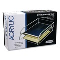 Desktop Organizers | Kantek AD-15 10.5 in. x 13.75 in. x 2.5 in. 2-Section Acrylic Letter Tray - Clear image number 1