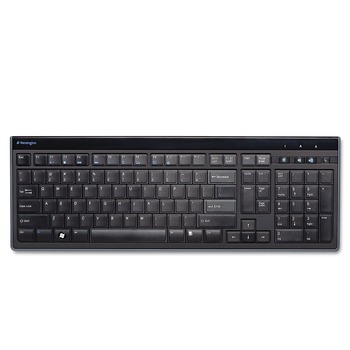 Kensington K72357USA 104 Keys Slim Type Standard Keyboard - Black/silver