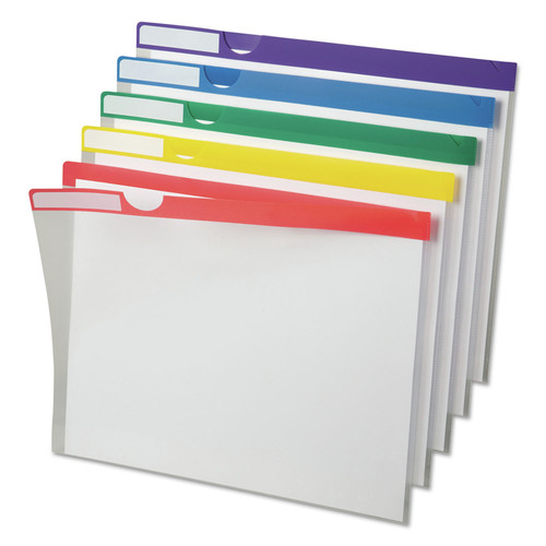 File Folders | Pendaflex 50981EE Letter Size Clear Poly Index Folders - Assorted Colors (10/Pack) image number 0