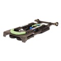 Cleaning Carts | Cosco 12222PBG1E 16.63 in. x 12.75 in. x 49.25 in. 300 lbs. Capacity 2-in-1 Multi-Position Hand Truck and Cart - Black/Blue/Green image number 3