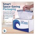 Trash Bags | Boardwalk BWK1DK100 13 Gallon 24 in. x 28 in. Drawstring Kitchen Bags - White (50 Bags/Roll, 2 Rolls/Carton) image number 5