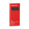 Pens | Universal UNV27420 Fine 0.7 mm Stick Ballpoint Pen - Black Ink, Gray/Black Barrel (1 Dozen) image number 4