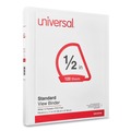 Binders | Universal UNV20702 0.5 in. Capacity 11 in. x 8.5 in. 3 Slant D-Rings View Binder - White image number 0