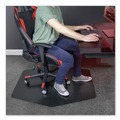 Office Chair Mats | ES Robbins 121563 42 in. x 46 in. Game Zone Chair Mat for Hard Floor/Medium Pile Carpet - Black image number 2