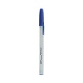 Pens | Universal UNV27411 Medium 1 mm Stick Ballpoint Pen - Blue Ink, Gray/Blue Barrel (1 Dozen) image number 0