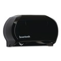 Paper Towels and Napkins | Boardwalk R3670BKBW 13 in. x 6.75 in. x 8.75 in. Standard Twin Toilet Tissue Dispenser - Black image number 1