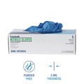 Disposable Gloves | Boardwalk 395SCTA 5 mil Disposable Powder-Free Nitrile Gloves - Small, Blue (1000/Carton) image number 6