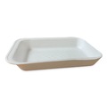 Food Trays, Containers, and Lids | GEN 2DWH 8.56 in. x 6.1 in. x 1.2 in. No. 2D Foam Meat Trays - White (500/Carton) image number 0