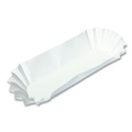  | Hoffmaster 610740 6 in. x 2 in. x 2 in. Fluted Hot Dog Trays - White (3000/Carton) image number 2