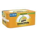 Paper Towels and Napkins | Bounty 80811697 Essentials Select-A-Size Kitchen Roll Paper Towels, 2-Ply, 5.9 x 11, White, 162 Sheets/Triple Roll, 12 Rolls/Carton image number 1