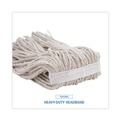 Just Launched | Boardwalk BWK216CCT 16 oz. Cotton Premium Cut-End Wet Mop Heads - White (12/Carton) image number 7