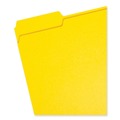 File Folders | Smead 12943 1/3-Cut Tabs Assorted Letter Size 0.75 in. Expansion Colored File Folders - Yellow (100/Box) image number 1