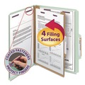 File Folders | Smead 13776 2/5-Cut Tab Pressboard Classification Folders with 4 SafeSHIELD Fasteners - Letter Size/Gray-Green (10/Box) image number 4
