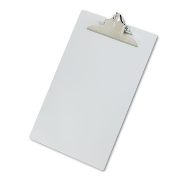 Saunders 22519 1 in. Clip Capacity 8.5 in. x 14 in. Aluminum Clipboard with High-Capacity Clip - Silver