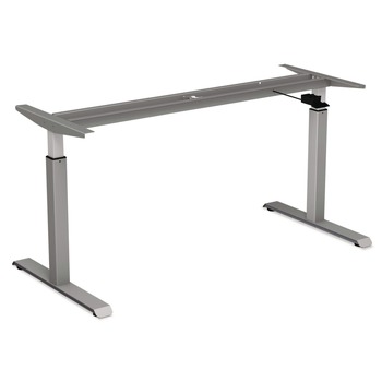 Alera ALEHTPN1G 59.06 in. x 28.35 in. x 26.18 in. to 39.57 in. AdaptivErgo Sit-Stand Pneumatic Height-Adjustable Table Base - Gray