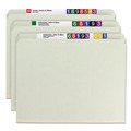 File Folders | Smead 14910 Recycled Pressboard Fastener Folders with Straight Tabs - Letter, Gray/Green (25/Box) image number 2