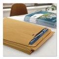 Envelopes & Mailers | Quality Park QUA37793 9.5 in. x 12.5 in. 32 lbs. Bond Weight #12 1/2 Square Flap Clasp/Gummed Closure Clasp Envelope - Brown Kraft (100/Box) image number 2