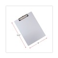 Clipboards | Universal UNV40301 0.5 in. Clip Capacity 8.5 in. x 11 in. Aluminum Clipboard with Low Profile Clip image number 4