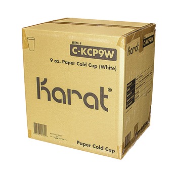Karat C-KCP9W 9 oz. Double Poly Paper Cold Cups - White (1000/Carton)