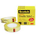 Packing Tapes | Scotch 665-2PK 1 in. Core 0.5 in. x 75 ft. Double-Sided Tape - Clear (2/Pack) image number 0