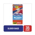 Food Service | Hefty 00R88079 7 in. x 8 in. 32 oz. Slider Stand and Fill Freezer Storage Bags - Clear (35/Box) image number 4