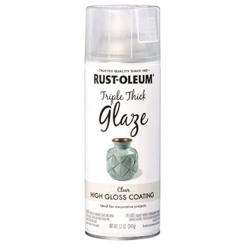 Rust-Oleum 301416 Specialty Triple Thick Glaze Spray Paint, High Gloss Clear, 12 oz Aerosol Can, 6/Carton