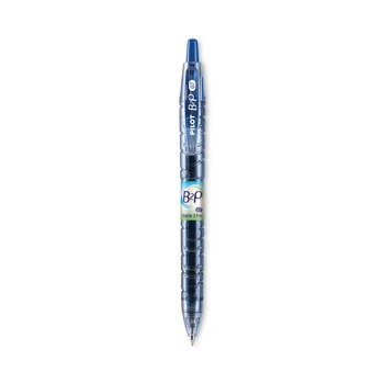 Pilot 31601 Fine 0.7 mm Retractable Blue Ink B2P Bottle-2-Pen Recycled Gel Pen - Translucent Blue Barrel (1-Dozen)