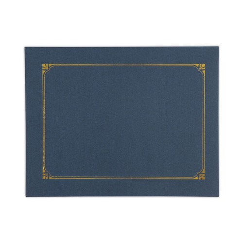 Frames | Universal UNV76897 8-1/2 in. x 11/8 in. x 10 in. A4 Certificate/Document Cover - Navy (6/Pack) image number 0