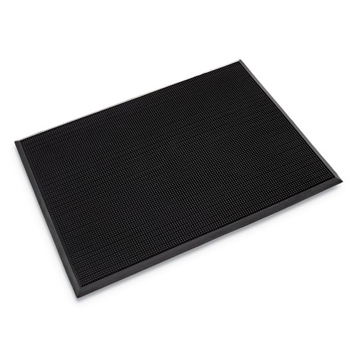 Office Chair Mats | Crown MA SR42BK Mat-A-Dor 24 in. x 32 in. Rubber Entrance/Scraper Mat - Black image number 0
