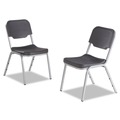 Office Chairs | Iceberg 64111 Rough n Ready 17.5 in. Seat Height Supports Up to 500 lbs. Stack Chair - Black Seat/Back/Base (4/Carton) image number 0