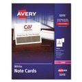 Just Launched | Avery 05315 80 lbs. 4.25 in. x 5.5 in. Note Cards with Matching Envelopes for Laser Printers - Uncoated White (60 Cards, 2 Cards/Sheet, 30 Sheets/Box) image number 0