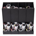 Breakroom Supplies | Mind Reader CPODBK-BLK 14.25 in. x 9 in. x 12.15 in. 4-Compartment Anchor Collection Single Serve Pod Countertop Dispenser - Black image number 4