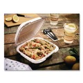 Food Trays, Containers, and Lids | Pactiv Corp. YCN806000000 EarthChoice SmartLock 6 in. x 6 in. x 3.1 in. Microwaveable MFPP Hinged Lid Containers - White (400/Carton) image number 7