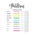 Highlighters | Zebra 78101 Bold-Chisel/Fine-Bullet Tips Mildliner Double Ended Highlighter - Assorted Ink/Barrel Colors (10-Piece/Set) image number 2