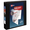 Binders | Avery 05400 3 Slant Rings 1.5 in. Capacity 11 in. x 8.5 in. Heavy-Duty Non Stick View Binder with DuraHinge - Black image number 0