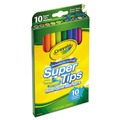 Washable Markers | Crayola 588610 Fine/Broad Bullet Tips Washable Super Tips Markers - Assorted Colors (10/Set) image number 1